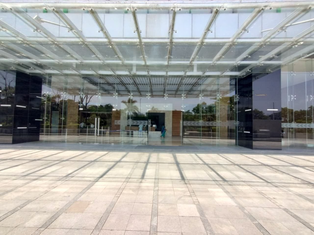 Building entrance at Cyber One, Vashi