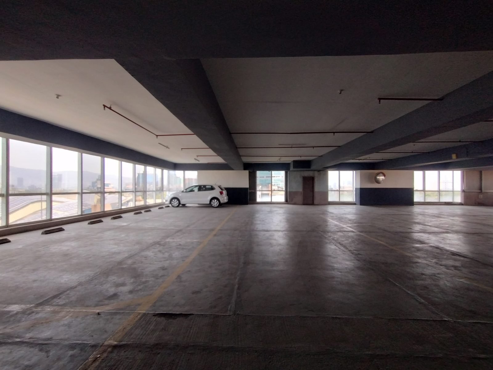 Covered parking at Cyber One, Vashi